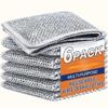 Double Layer Steel Scrubber - Heavy Duty Stainless Steel Cleaning Pad, Non-Scratch, 20 x 20 cm (6) view 1