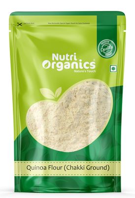 NutriOrganics Quinoa Flour - 5kg | Gluten Free Atta | Enriched with Dietary Fibre, Protein & Vitamins | Improves Gut Health | Superfood | Micro-nutrients | No Preservatives