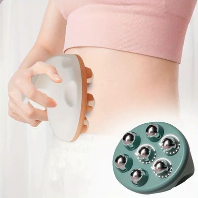 3D 7 Roller Massager Manual Hand glove with balls 360 rotation ball Muscle Relax slimming Massage Glove Full Body Palm Shaped gloves finger roller 360-degree Magnetic Balls