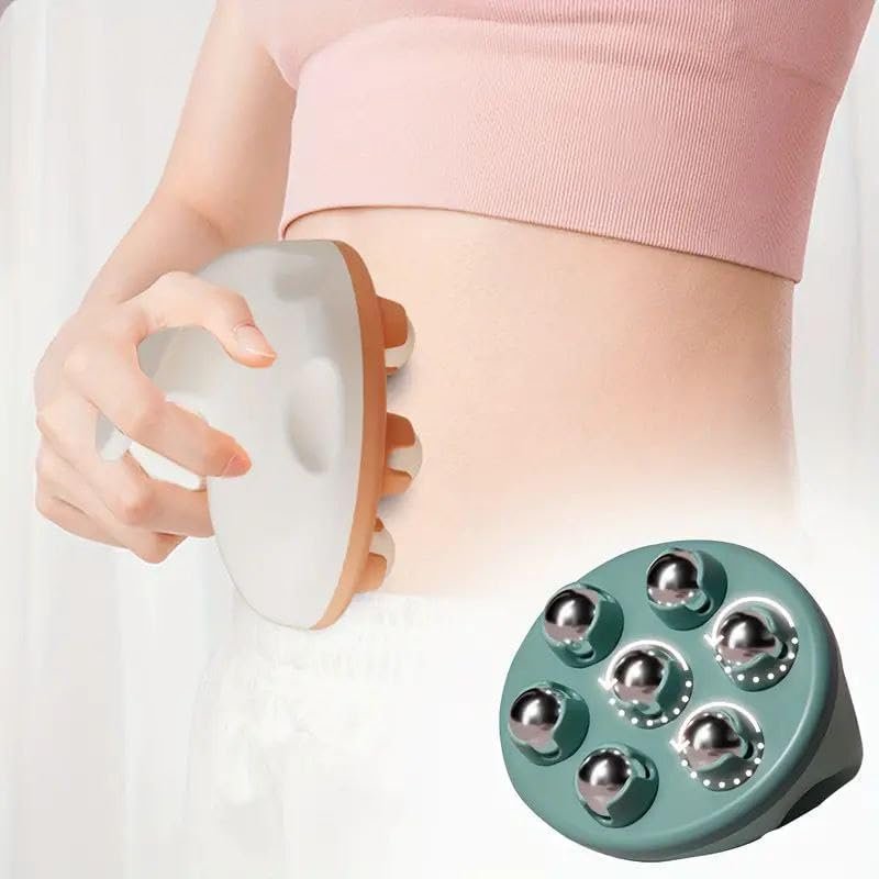 3D 7 Roller Massager Manual Hand glove with balls 360 rotation ball Muscle Relax slimming Massage Glove Full Body Palm Shaped gloves finger roller 360-degree Magnetic Balls