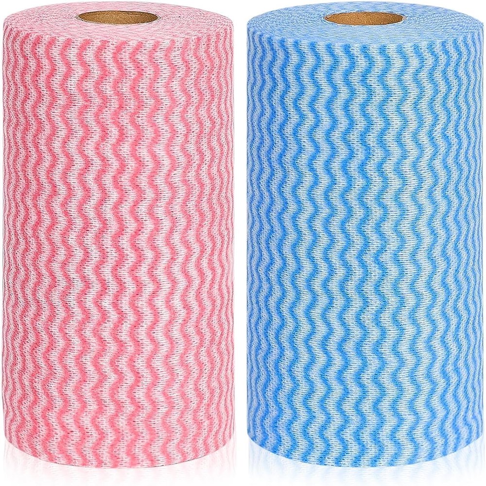 AD ENTERPRISES Non Woven Washable Kitchen Towel Roll Pack of 1 (80 Pulls Per Roll, 80 Sheets)
