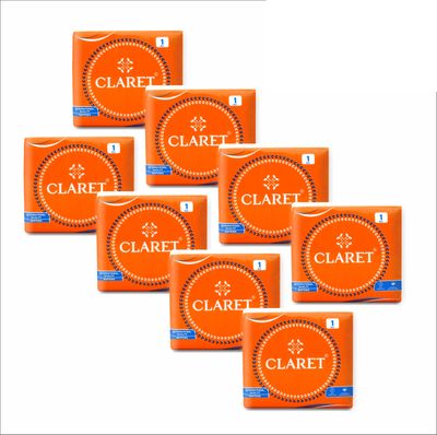 Claret 1-Ply White Paper Napkins, 70 Sheets/Pack, Pack of 8, 27x30 cm - Soft, Absorbent, Disposable Tissue Paper for Kitchen, Dining, Parties, Daily Use