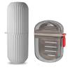 Forewild Capsule Travel Toothbrush Case Cover Holder Portable Toothbrush Storage,Transparent Plastic Leakproof Portable Travel Bar Soap Box Case view 1