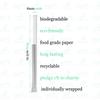 Cause Straws - Individual Wrapped Paper Straws | 50 Straws (8mm Wide) | White Colour | Best for Juice, Soft Drinks and Cocktails | Direct from Manufacturer view 2