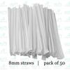 Cause Straws - Individual Wrapped Paper Straws | 50 Straws (8mm Wide) | White Colour | Best for Juice, Soft Drinks and Cocktails | Direct from Manufacturer view 3