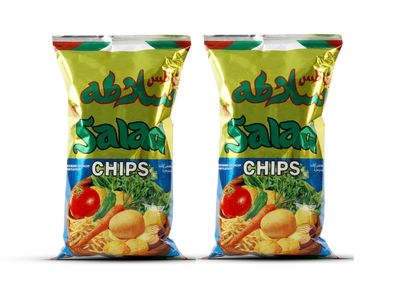 75 GM Hot and Sour Salad Chips | Crispy Vegetable Chips Snack Food | Spicy Flavoured Ready to Eat Chips | Crunchy Salted Chips | Fresh Mix Vegetable Chips (Pack of 2)