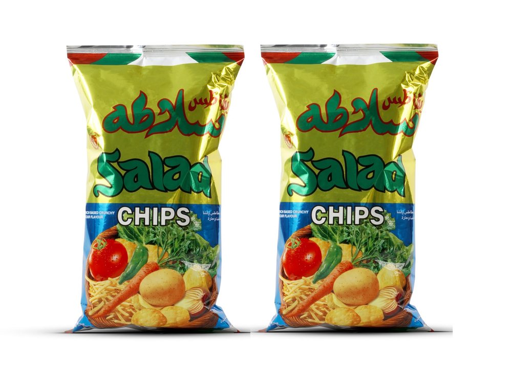 75 GM Hot and Sour Salad Chips | Crispy Vegetable Chips Snack Food | Spicy Flavoured Ready to Eat Chips | Crunchy Salted Chips | Fresh Mix Vegetable Chips (Pack of 2)