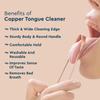 EESHA ETERNAL Copper Tongue Cleaner for Kids & Adults - Ayurvedic Tongue Scraper for Superior Oral Hygiene, Fresh Breath, Natural Mouth Detoxification| Traditional Art of Tongue Cleaning with 100% Copper - Healthier Smile (Round) view 2