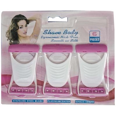 Disposable Body & Bikini Shaving Razor For Women 6 Pcs Blade, Platinum Blade dgsbasket premimum quality blades
