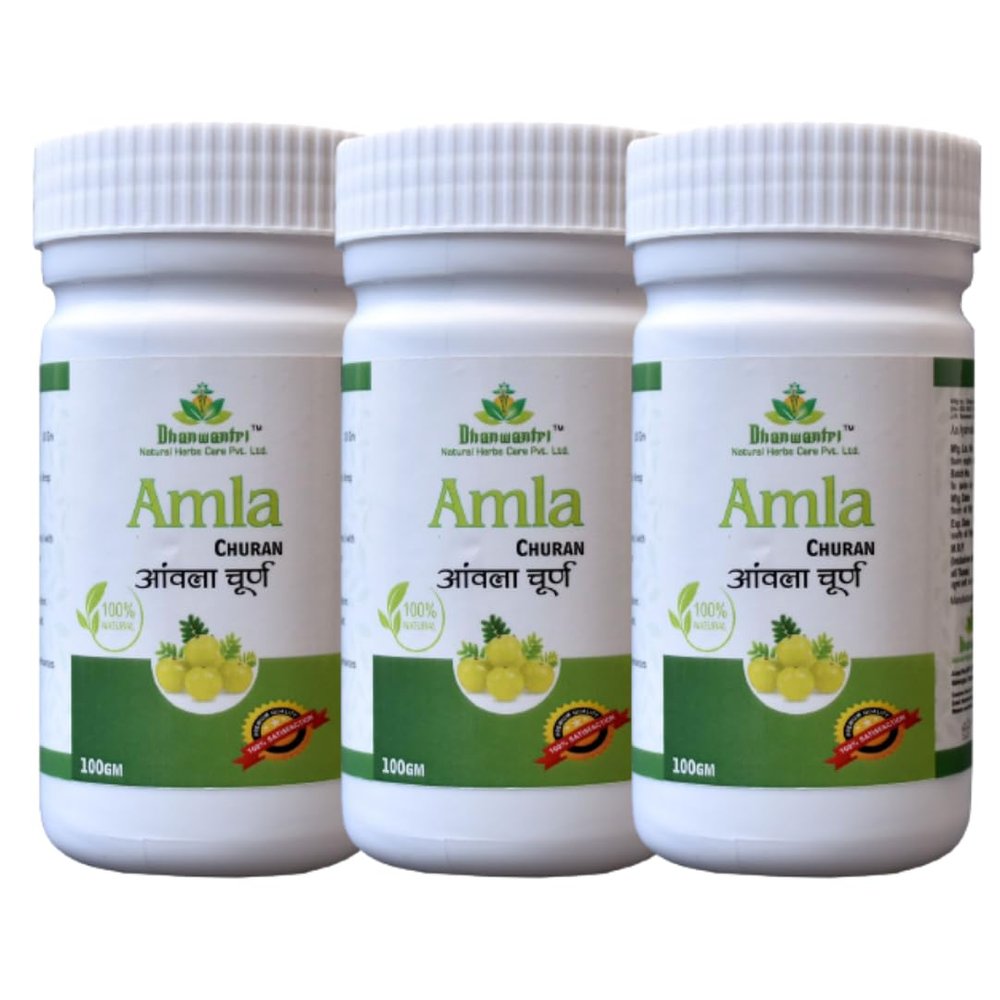 Dhanwantri Amla Churan - 100g | (Premium Amla Powder for Detox & Health | Pack of 3, 300, gram)