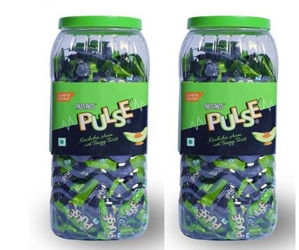 Pulse Candy, Kaccha Aam Raw Mango Flavour, Jar Pack of 2