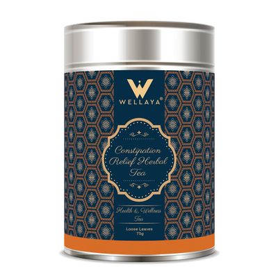 WELLAYA Constipation Relief Herbal Tea - 75gm | Herbal Tea for Digestive Health