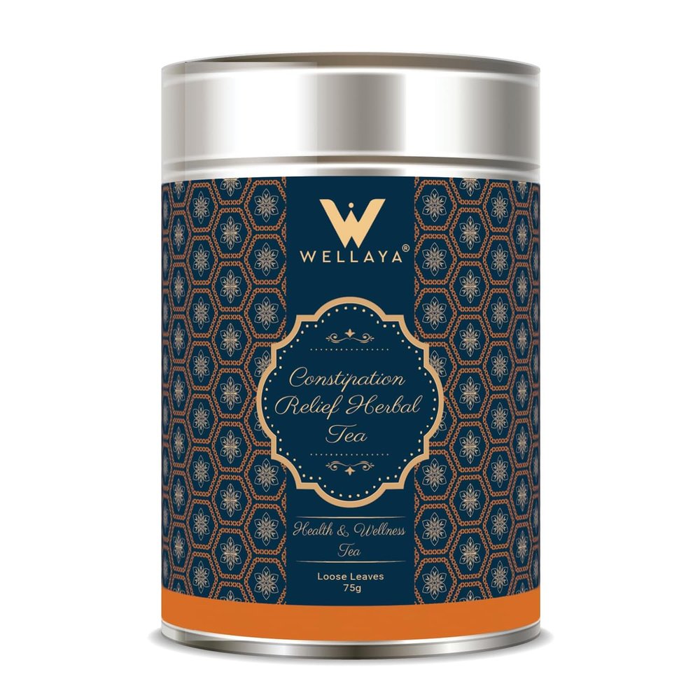 WELLAYA Constipation Relief Herbal Tea - 75gm | Herbal Tea for Digestive Health