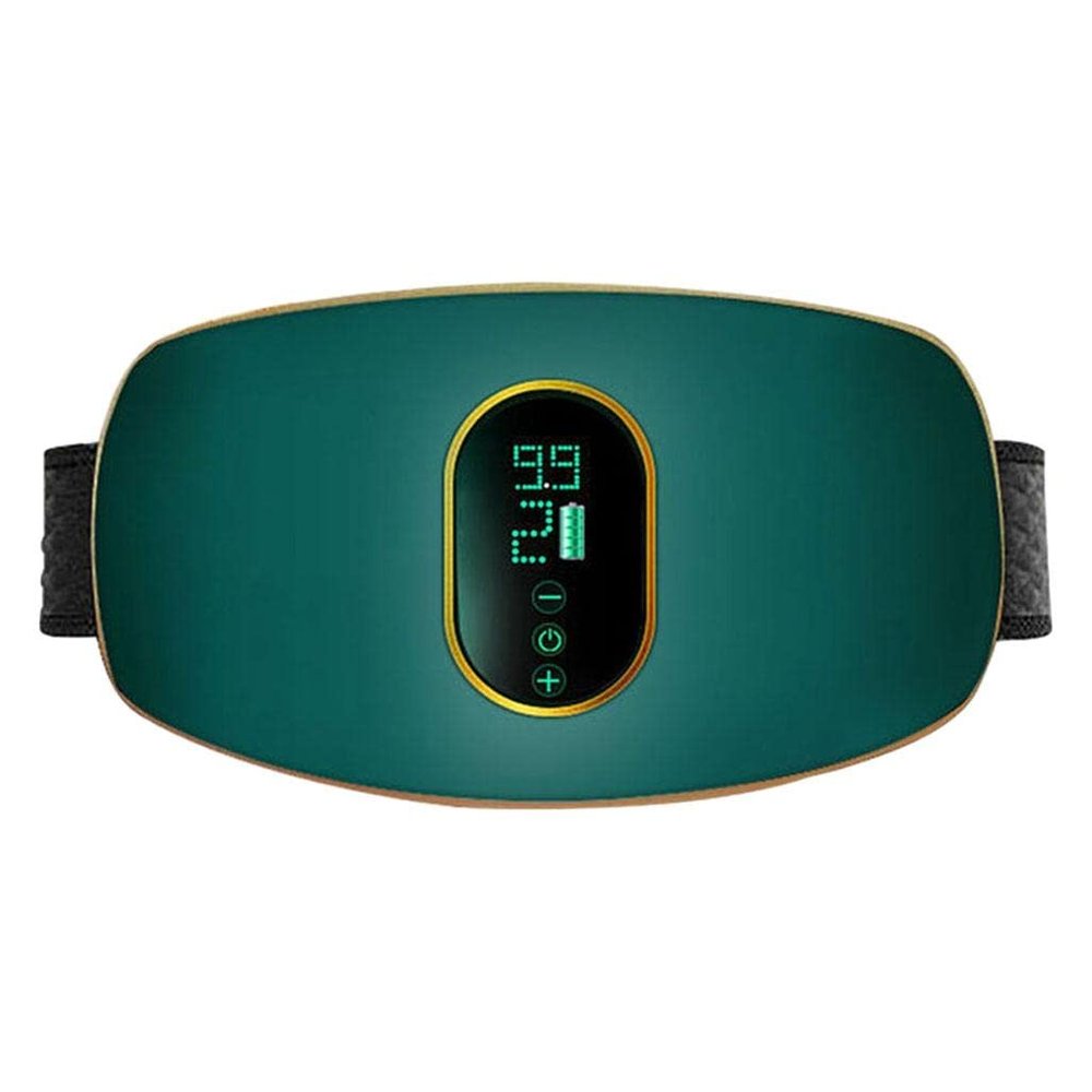 Wowobjects Slimming Belt Heating Vibration Massage for Men Women Green