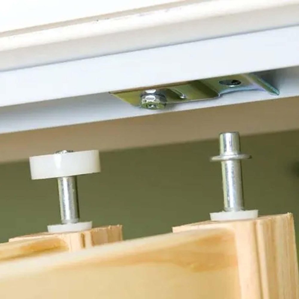 Wowobjects Bifold Door Hardware Repair Kit Include Top Bottom pivots Bracket Thick Door