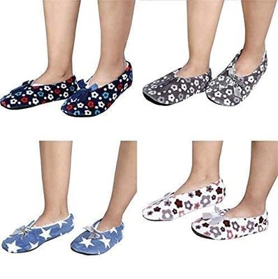 dilivingo Womens & Girls Super Soft Slipper Belly Socks Winter Warm Fuzzy Velvet Material Socks Cozy Fluffy Socks Home Sleeping Socks Random Colors and Design (Pack of 2)