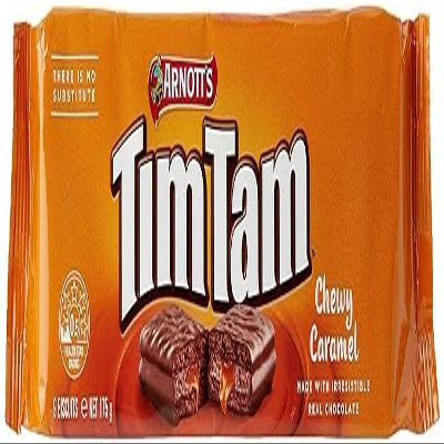 Tim Tam Biscuit Caramel Chewy Flavour 175gm, 9 Biscuit (Product of Australia) Fresh Date