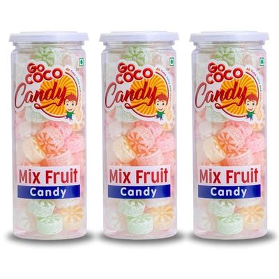 GO COCO MIX FRUIT CANDY 660 GRAM (220 GRAM X 3). 1