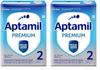 Aptamil Premium Infant Formula Milk Powder for Babies - Stage 2 (6-12 Months) - with Prebiotics and DHA - 400gms - BIB Pack (Pack of 2) view 1