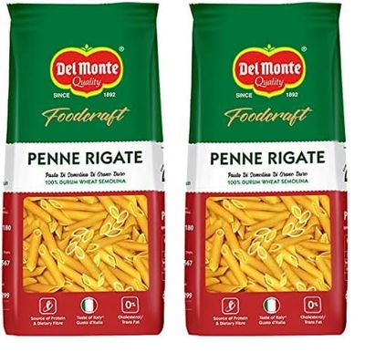 Del Monte FoodCraft Penne Pasta, 100% Durum Wheat Semolina, 1kg (Pack of 2)