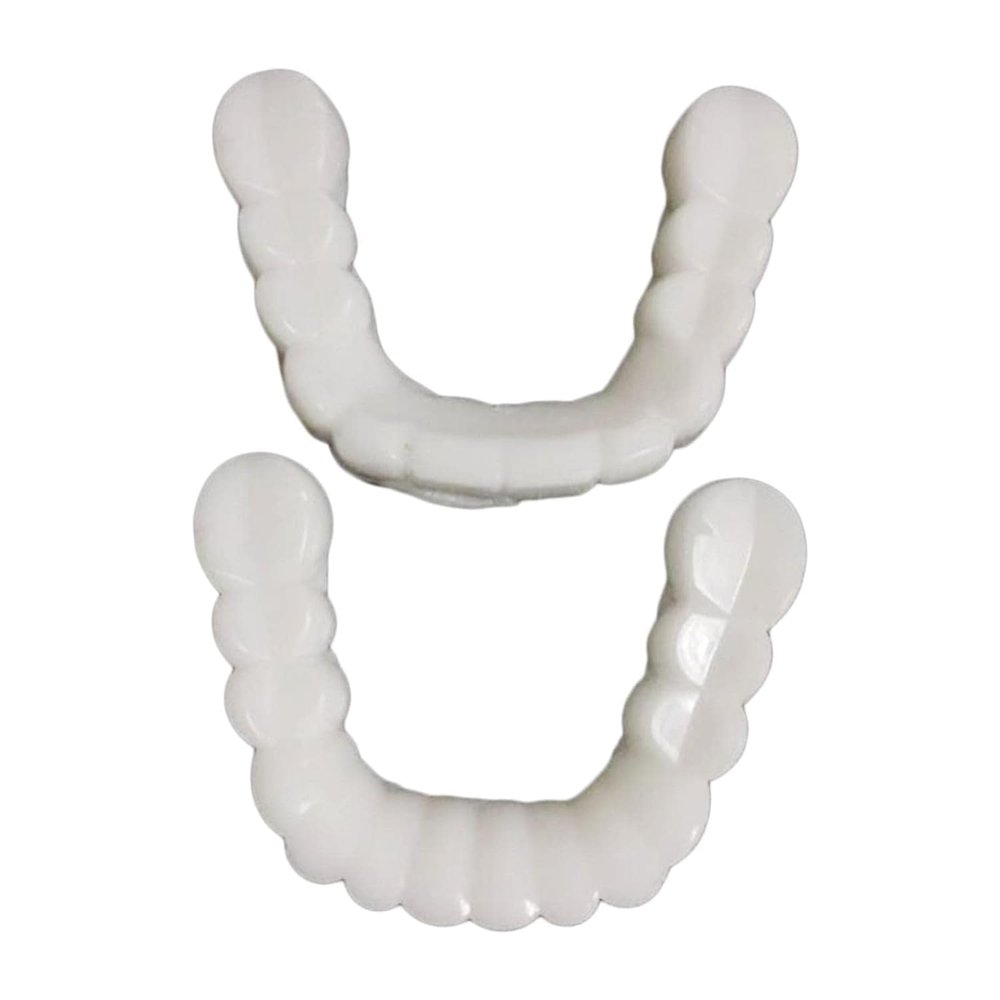 NavaFresh Basics Resin Teeth Veneers Comfortable Dentures Tooth Cover Removable Reusable Upper Lower Cover| Oral Care| Teeth Whitening Kits
