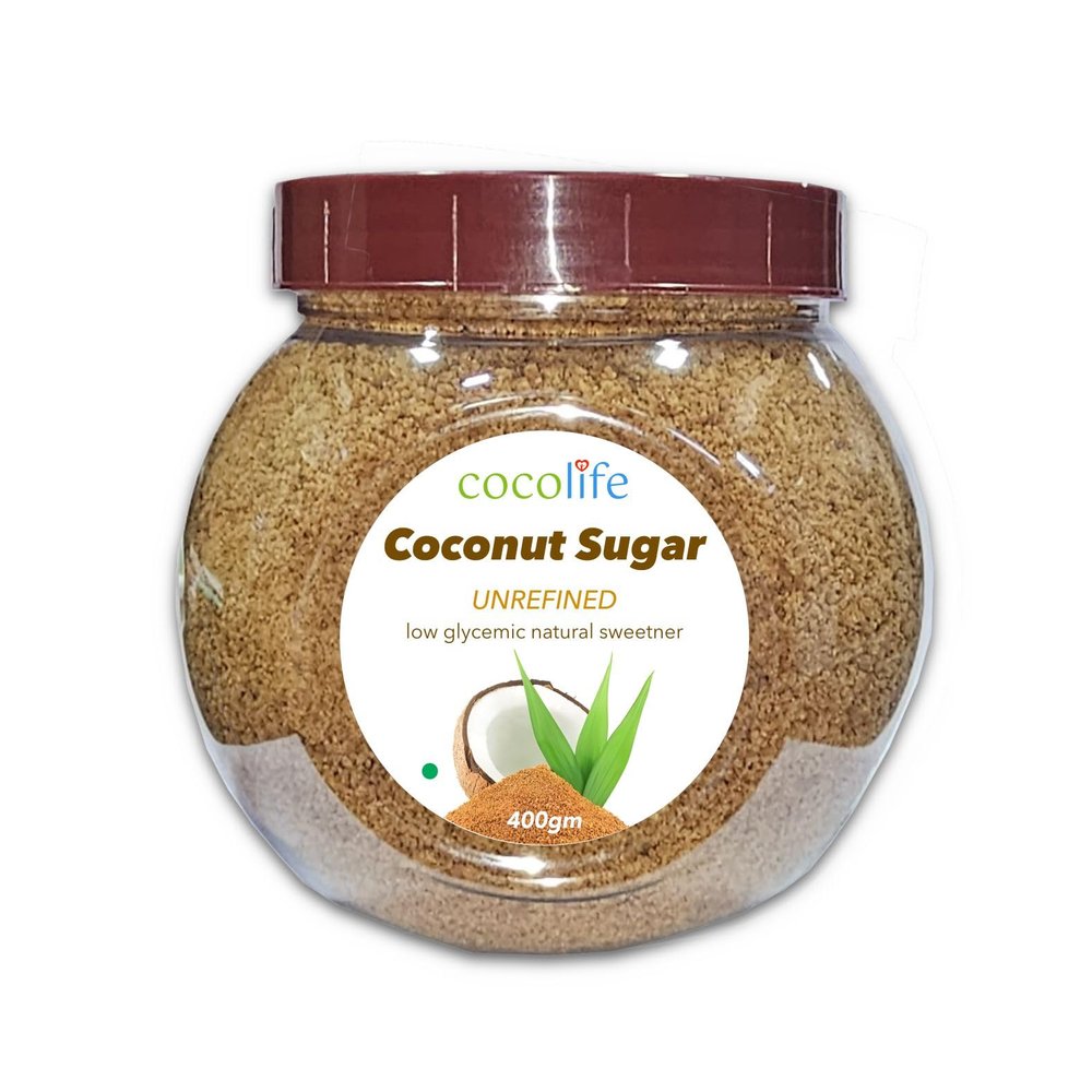 CocoLife Organic Coconut Sugar - 400gm | Unrefined Substitute | Coconut Natural Sweetener | 100% Pure & Healthy Replacer