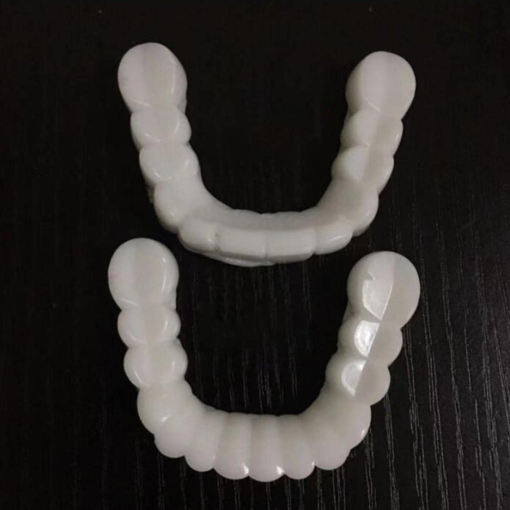 NavaFresh Basics Resin Teeth Veneers Comfortable Dentures Tooth Cover Removable Reusable Upper Lower Cover