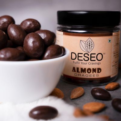Deseo Almond Dragees, Sweet Candy Treats, 200g in each Jar (pack of 1)