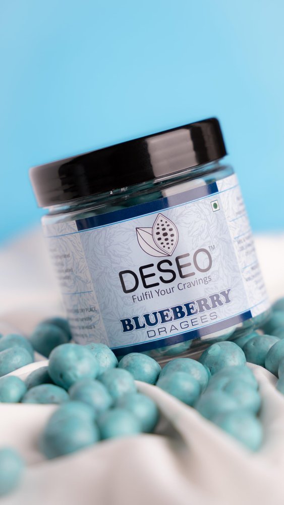 Deseo Blueberry Dragees, Sweet Delectable Treats, 200g in eachJar (pack of 1)