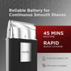 Ikonic Professional Electric Shaver, Ultra Thin, Cordless, Rechargeable Men's Travel Razor for Face Care, Beard for Salon Professionals, Barbers and Salon-Like Shave at Home - Black view 4