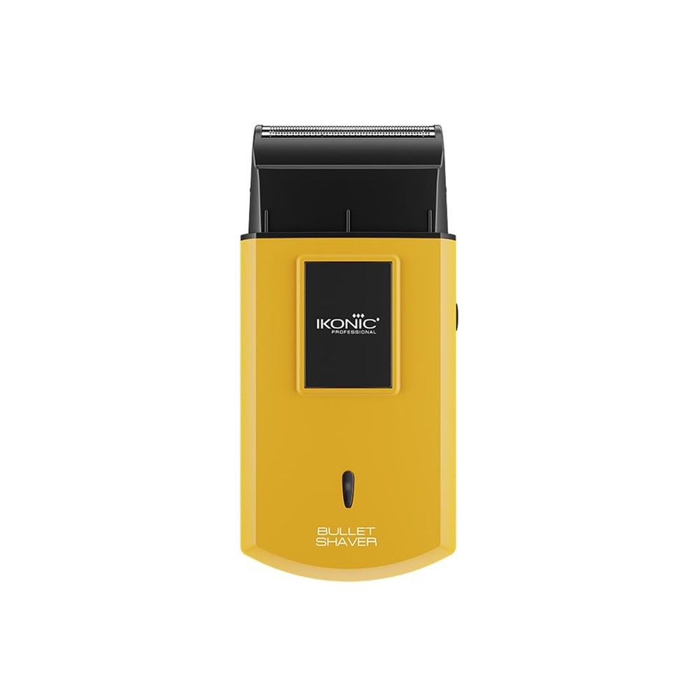 Ikonic Professional Electric Shaver, Ultra Thin, Cordless, Rechargeable Men's Travel Razor for Face Care, Beard for Salon Professionals, Barbers and Salon-Like Shave at Home - Yellow