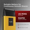 Ikonic Professional Electric Shaver, Ultra Thin, Cordless, Rechargeable Men's Travel Razor for Face Care, Beard for Salon Professionals, Barbers and Salon-Like Shave at Home - Yellow view 4