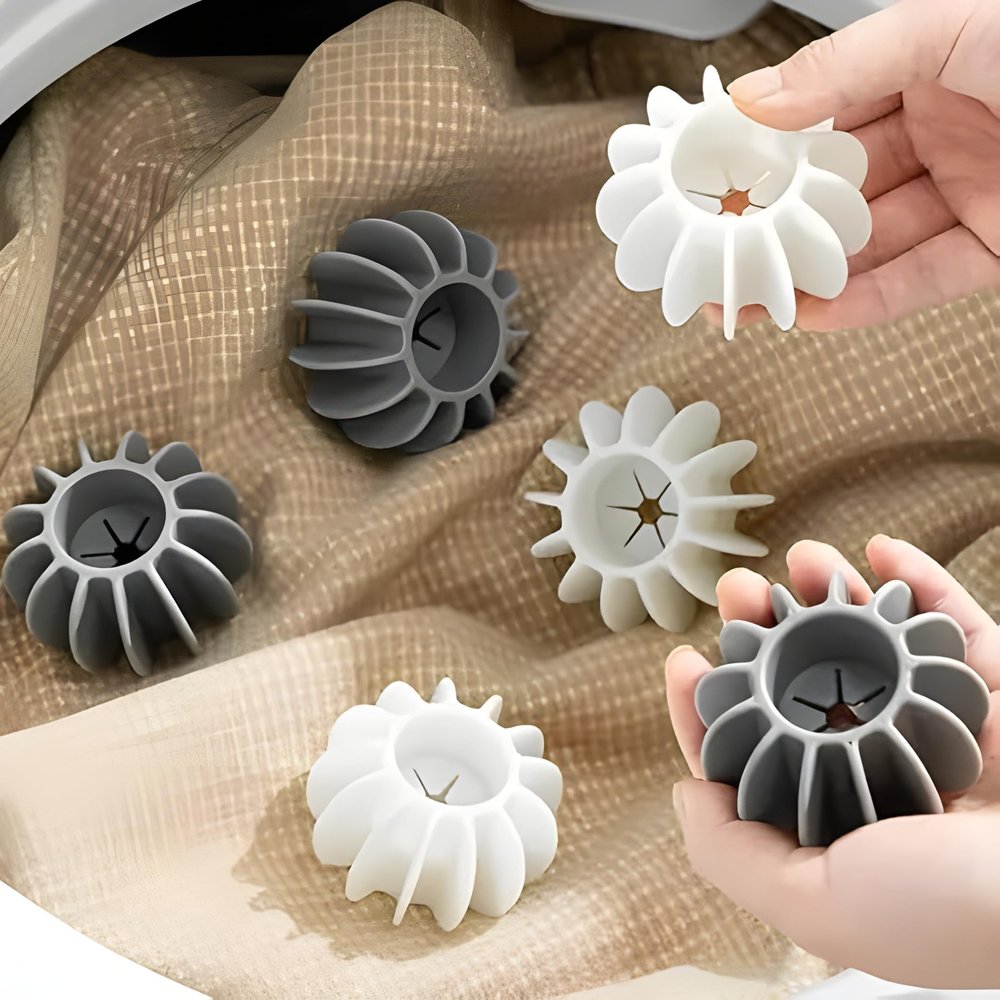 ADAKASI 10pcs Laundry Baall for Washing Machine Reusable Scrubbing Baall Cleaning and Care Baall to Prevent Wrinkling and Tangling of Clothes Silicone Dryer Baall Washer Baall (Gray)