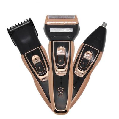 Crotomak 5 In 1 Professionals Trimmer Shaver Hair Clipper With Eyebrow, Nose, Beard, Moustaches & Hair Trimmer Machine Grooming Kit Rechargable With Cord & Without Cord For Unisex, Silver