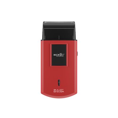 Ikonic Professional Electric Shaver, Ultra Thin, Cordless, Rechargeable Men's Travel Razor for Face Care, Beard for Salon Professionals, Barbers and Salon-Like Shave at Home - RED