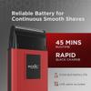 Ikonic Professional Electric Shaver, Ultra Thin, Cordless, Rechargeable Men's Travel Razor for Face Care, Beard for Salon Professionals, Barbers and Salon-Like Shave at Home - RED view 4