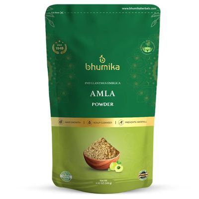 Bhumika Amla Powder | Promotes Hair Growth, Strength, and Shine | 100% Organic, Rich in Vitamin C, Natural Antioxidant | 100g
