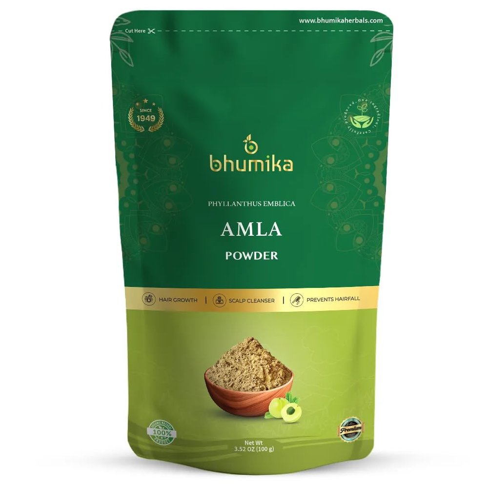 Bhumika Amla Powder | Promotes Hair Growth, Strength, and Shine | 100% Organic, Rich in Vitamin C, Natural Antioxidant | 100g