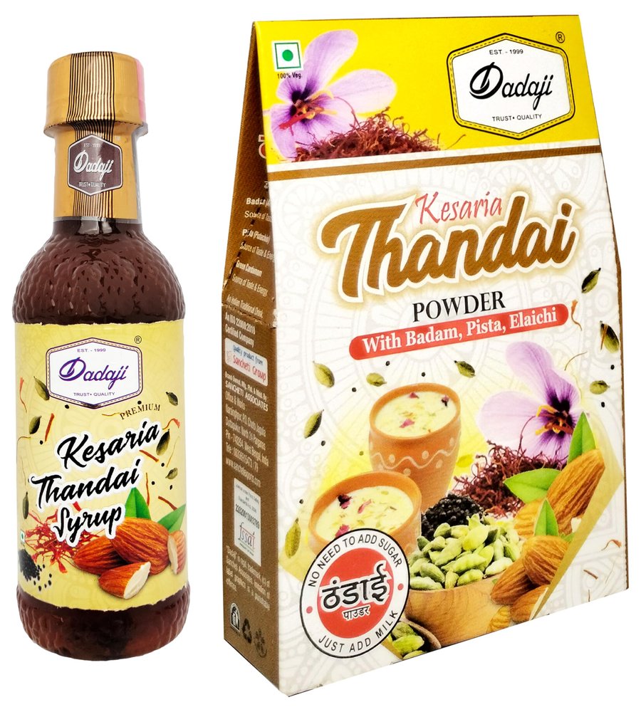 Dadaji Kesaria Thandai Powder (100g) with Kesaria Thandai Syrup (200ml) - Holi Special Combo