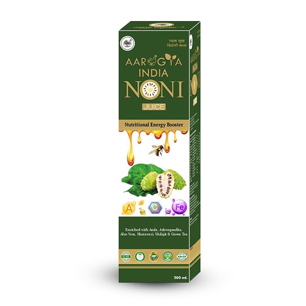 Aarogya India Noni Juice 500ml | Natural Immunity Booster | High Antioxidants | Energy & Digestion Support | Ayurvedic Detox Drink for Wellness & Metabolism