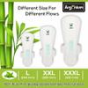 Argonium Biodegradable Bamboo Prime Sanitary Pad/Napkin | Pack of 40 | XXL-280 MM | Bamboo Core | Safe on Skin For Women | Toxic & Rash-Free | Extra Large | 60% Wider Back | Leakproof | Heavy Flow view 2
