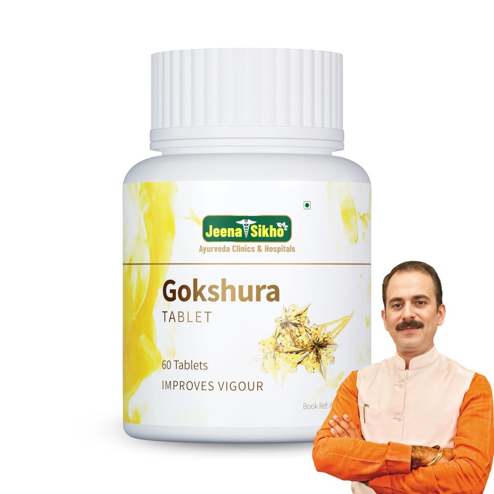 Jeena Sikho Gokshura Tablet | Natural Ayurvedic Supplement For Immunity | Improves Overall Wellness And Gut Health, 60 Tablets