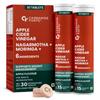 Carbamide Forte Apple Cider Vinegar with the Mother Effervescent Tablets | Apple Cider Vinegar Tablets with Cinnamon and Moringa Powder | No Maltodextrin & No Added Sugar | 15 ACV Effervescent Tablets (Pack of 2) view 1
