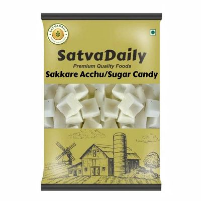 SatvaDaily Sankranti Sakkare Achu - 400g Square | Sugar/Sweet Candy Box Shape | Shankranti Sakkare Acchu Dolls | Makar Sankranti Sugar Figurines | Lohri Pongal Sweet/Sugar Cubes | Sakkre Acchu for Marriage Sugar/Sweet Figures with ellu bella