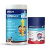 Gritzo SuperMilk Growth+ (Formerly Height+) (2-6y Boy & Girl) (Double Chocolate, 400g) with Super Gummies (Strawberry, 30 Gummies) | Pack of 2 view 1