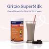 Gritzo SuperMilk Overall Growth (10-12y Girls) (Double Chocolate, 400g) with Super Gummies (Strawberry, 30 Gummies) | Pack of 2 view 3
