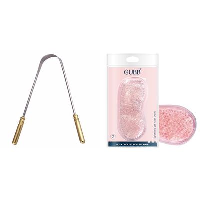 GUBB G+ Tongue Cleaner For Adults & Kids Soothing Eye Gel Mask | Ideal For Puffy Eyes And Dark Circles | Soothe and depuff Tired Eyes | Can Be Used As Sleeping Mask while Travelling | Pink