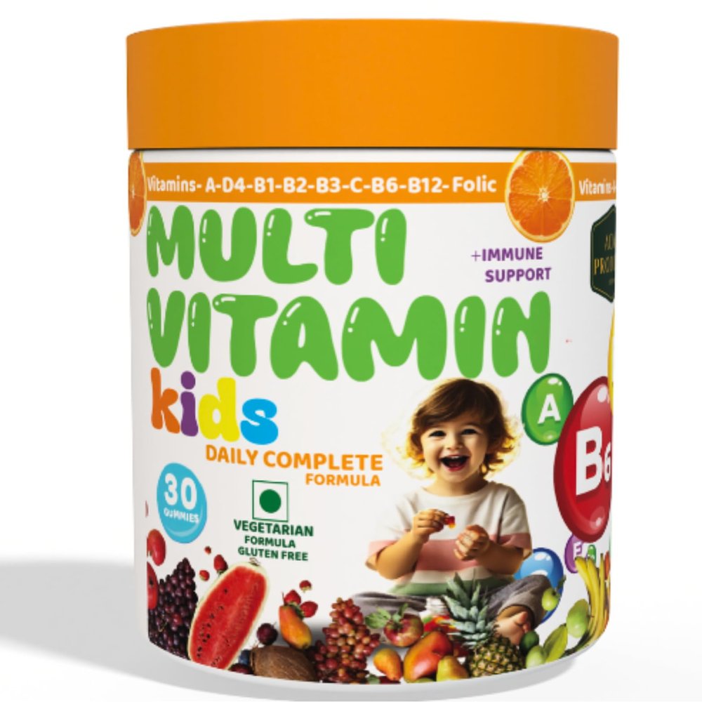 Acme Multivitamin Gummies For Kids & Adults with Superfoods | Multivitamin for Kids Packed with 20 Nutrients | 30 Gummy | Orange Flavour
