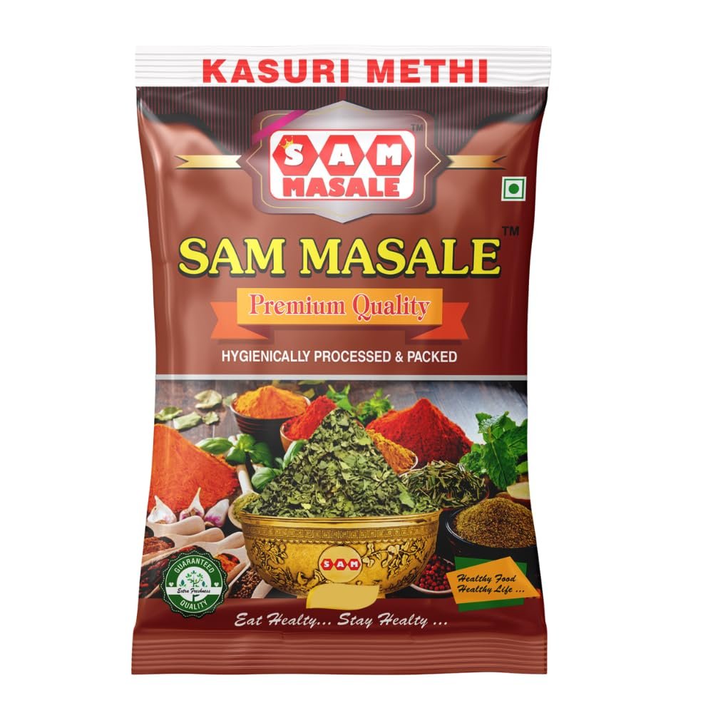 Kasuri Methi Leaves Organic Dried Fenugreek Leaves Natural Spice for Unique Flavor to Indian Dishes ( Kasuri Methi 1kg )
