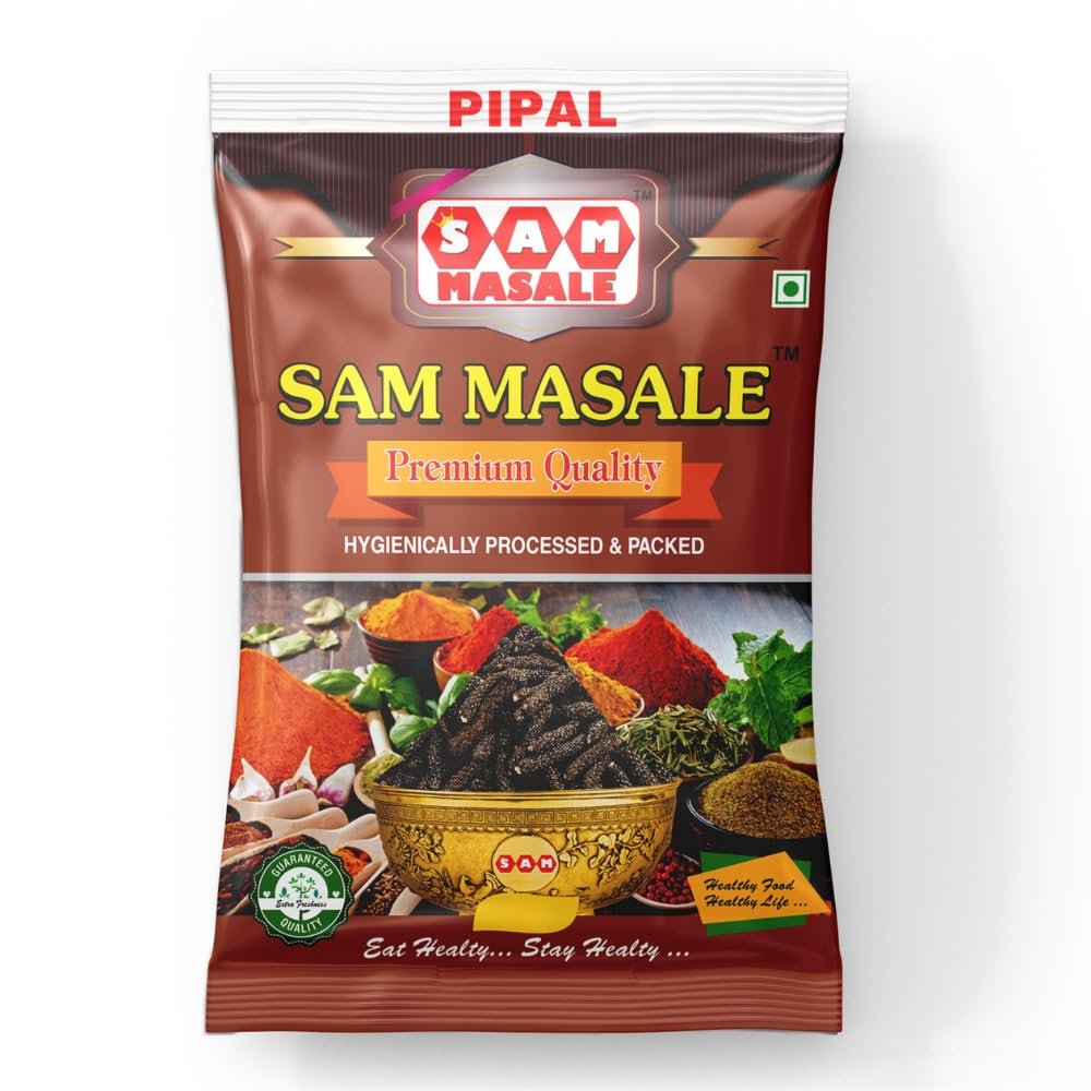 SAM Masale - Premium Long Pepper Whole | (Pipli, Pippli, Pimpli, Pipar, Tippili, Adhimadhuram, Pippalu, Adavi Miriyalu) ( Pipal 100gm )